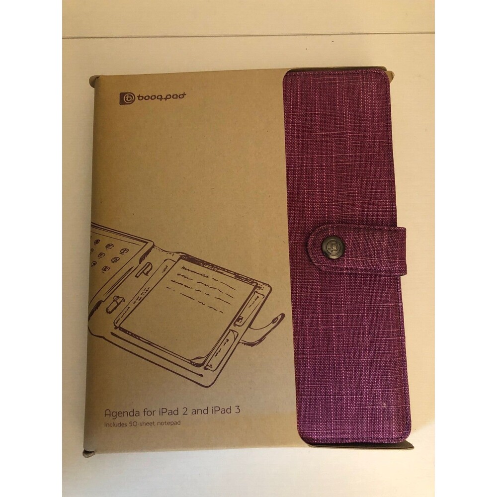 NEW Booq Booqpad Jute Agenda‎ for iPad 2 and iPad 3 w/50 sheet notepad BPD3-PRP
